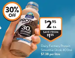 Foodworks Dairy Farmers Protein Smoothie Drink offer