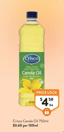 Foodworks Crisco Canola Oil offer