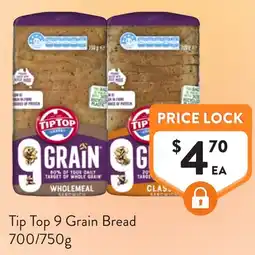 Foodworks Tip Top 9 Grain Bread offer