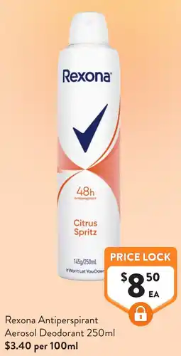 Foodworks Rexona Antiperspirant Aerosol Deodorant offer