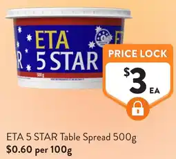 Foodworks Eta 5 star table spread offer