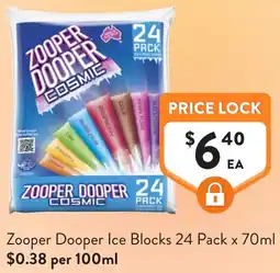 Foodworks Zooper Dooper Ice Blocks offer