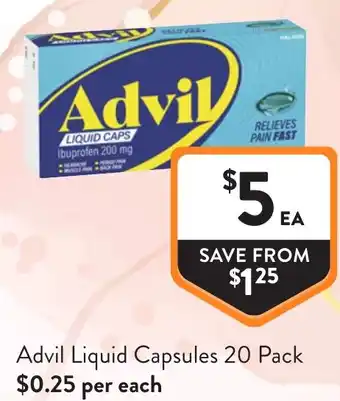 Foodworks Advil Liquid Capsules offer