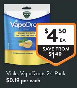 Foodworks Vicks VapoDrops offer