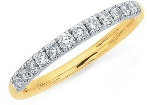 Prouds 9ct Gold Diamond Claw Set Band offer
