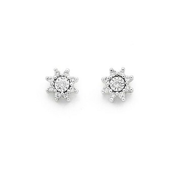 Prouds 9ct Gold Diamond Star Stud Earrings offer