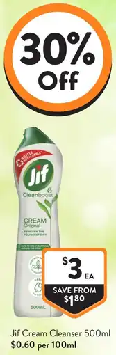 Foodworks Jif Cream Cleanser offer
