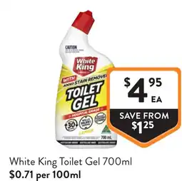 Foodworks White King Toilet Gel offer