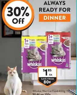 Foodworks Whiskas Wet Cat Food offer