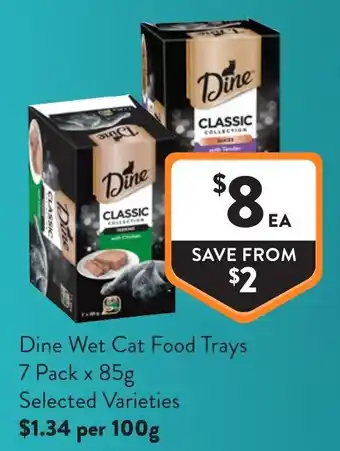 Foodworks Dine Wet Cat Food Trays offer