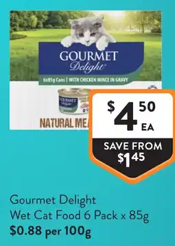 Foodworks Gourmet Delight Wet Cat Food offer