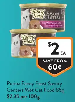 Foodworks Purina Fancy Feast Savory Centers Wet Cat Food offer