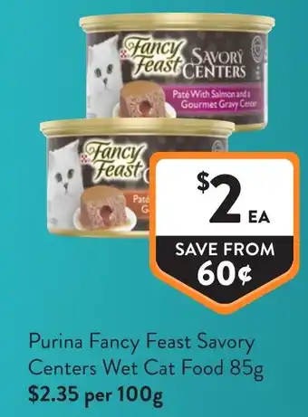 Foodworks Purina Fancy Feast Savory Centers Wet Cat Food offer