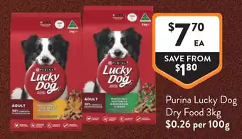 Foodworks Purina Lucky Dog Dry Food offer