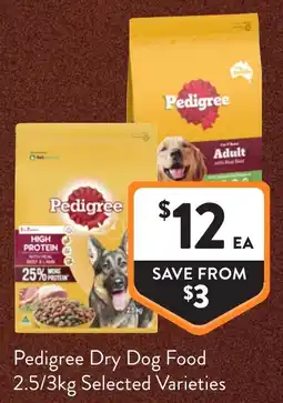 Foodworks Pedigree Dry Dog Food offer