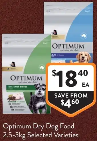 Foodworks Optimum Dry Dog Food offer
