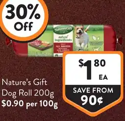 Foodworks Natures Gift Dog Roll offer