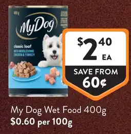 Foodworks My Dog Wet Food offer