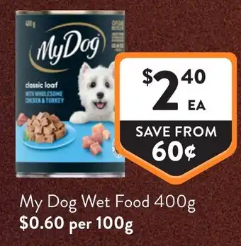 Foodworks My Dog Wet Food offer
