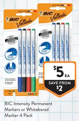Foodworks Bic intensity permanent markers or whiteborad marker offer