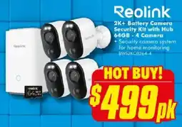 The Good Guys 2k battery camera security kit with hub 64gb 4 camera offer