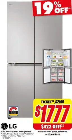 The Good Guys French Door Refrigerator offer