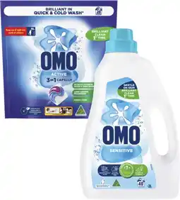 Coles Omo Laundry Liquid 2 Litre or Capsules 28 Pack offer