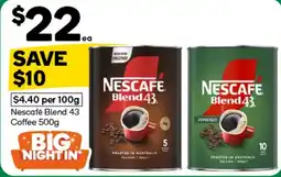 Woolworths Nescafé Blend 43 Coffee offer