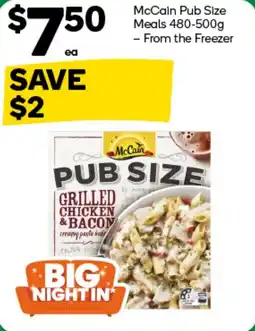 Woolworths McCain Pub Size Meals From the Freezer offer