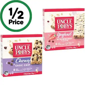 Woolworths Uncle Tobys Muesli Bars offer