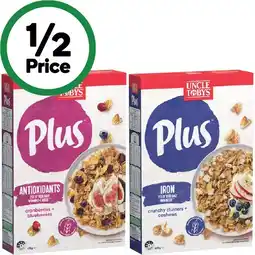 Woolworths Uncle Tobys Plus Cereal offer