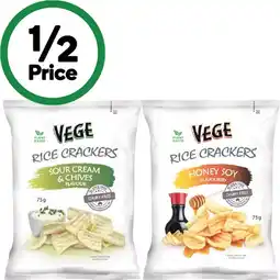 Woolworths Vege Rice Crackers – From the Health Food Aisle offer