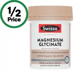 Woolworths Swisse Ultiboost Magnesium Glycinate Tablets offer