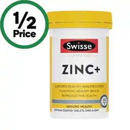 Woolworths Swisse Ultiboost Zinc+ Tablets offer