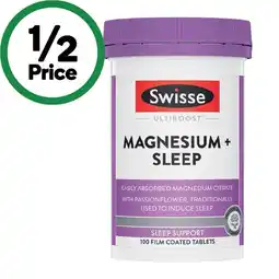 Woolworths Swisse Ultiboost Magnesium + Sleep Tablets offer