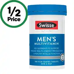 Woolworths Swisse Ultivite Men’s Multivitamin Tablets offer