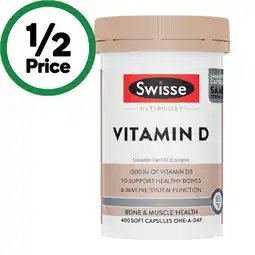 Woolworths Swisse Ultiboost Vitamin D Capsules offer