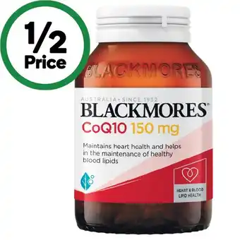 Woolworths Blackmores CoQ10 150mg Heart & Blood Lipid Health Capsules offer