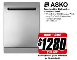 The Good Guys Freestanding Dishwasher Stainless Steel offer