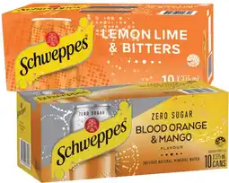 Coles Schweppes Mixers or Sparkling Water 10x375mL offer