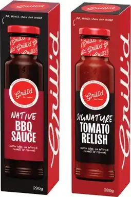 Coles Grill'd Signature Tomato Relish or BBQ Sauce 280g-290g offer
