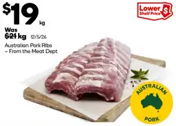 Woolworths Australian Pork Ribs offer