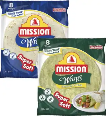 Coles Mission Wraps 567g offer