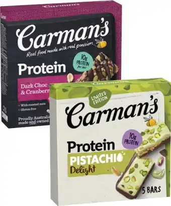Coles Carman's Protein Bars-200g offer
