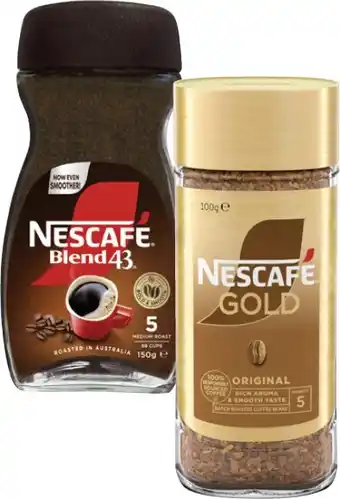 Coles Nescafé Blend 43 140g-150g or Gold Instant Coffee 100g offer