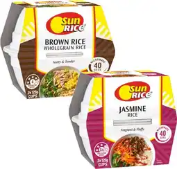 Coles Sunrice Microwave Plain Rice Cups 250g offer