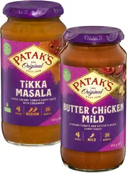 Coles Patak's Simmer Sauce offer