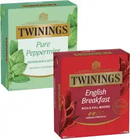 Coles Twinings Tea Bags-100 Pack offer