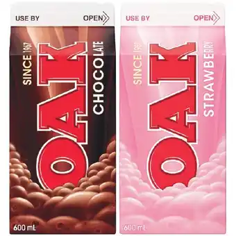 Woolworths Oak Flavoured Milk offer