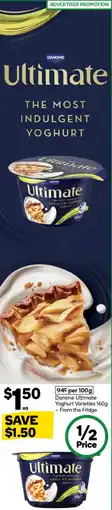 Woolworths Danone Ultimate Yoghurt Varieties offer